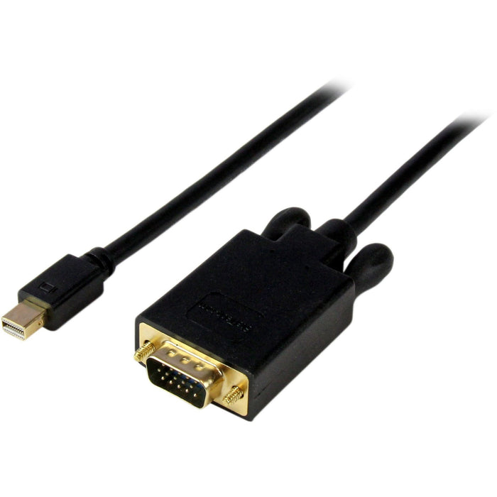 StarTech.com 10 ft Mini DisplayPort&trade; to VGA Adapter Converter Cable - mDP to VGA 1920x1200 - Black - STCMDP2VGAMM10B