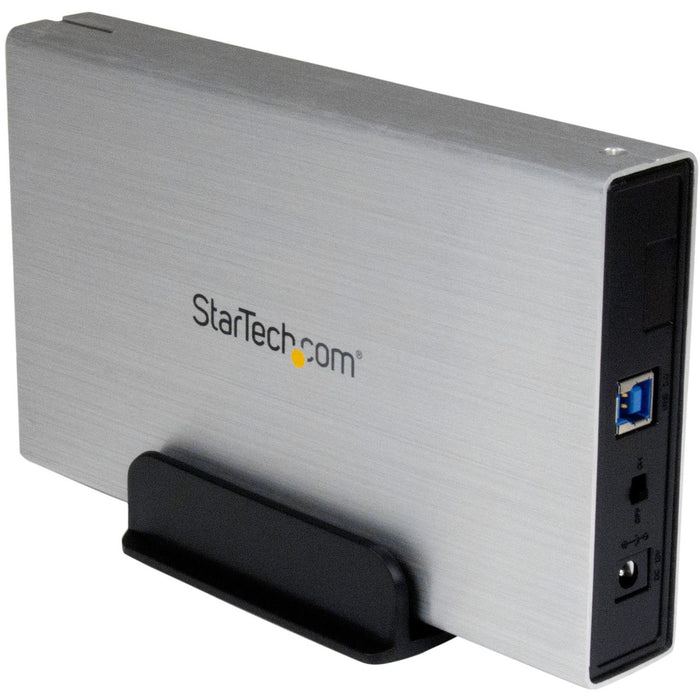StarTech.com 3.5in Silver USB 3.0 External SATA III Hard Drive Enclosure with UASP - Portable External HDD - STCS3510SMU33