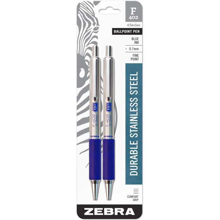 Zebra STEEL 4 Series F-402 Retractable Ballpoint Pen - ZEB29222