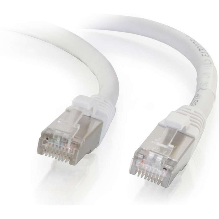 C2G-5ft Cat6 Snagless Shielded (STP) Network Patch Cable - White - CGO00918