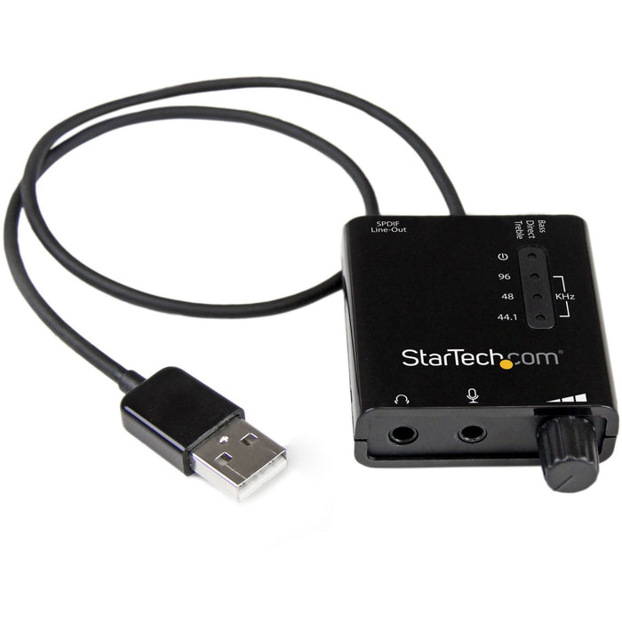 StarTech.com USB Stereo Audio Adapter External Sound Card with SPDIF Digital Audio - STCICUSBAUDIO2D