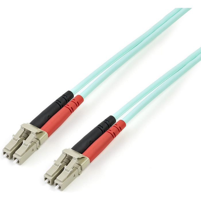 StarTech.com 3m Fiber Optic Cable - 10 Gb Aqua - Multimode Duplex 50/125 - LSZH - LC/LC - OM3 - LC to LC Fiber Patch Cable - STCA50FBLCLC3