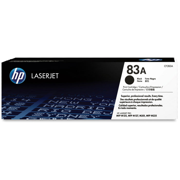 HP 83A (CF283A) Original Laser Toner Cartridge - Single Pack - Black - 1 Each - HEWCF283A