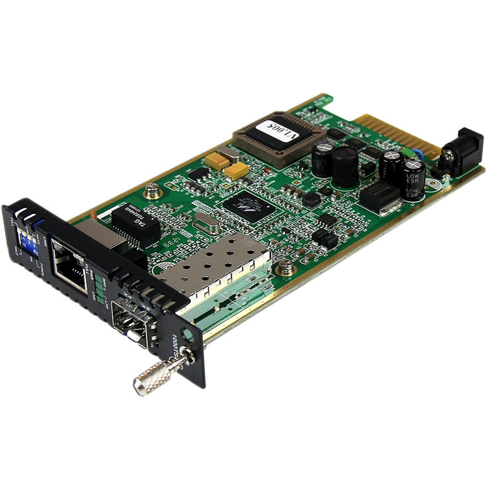 StarTech.com Gigabit Ethernet Fiber Media Converter Card Module with Open SFP Slot - STCET91000SFP2C