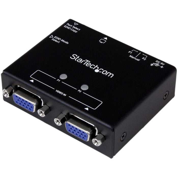 StarTech.com 2-Port VGA Auto Switch Box with Priority Switching and EDID Copy - STCST122VGA