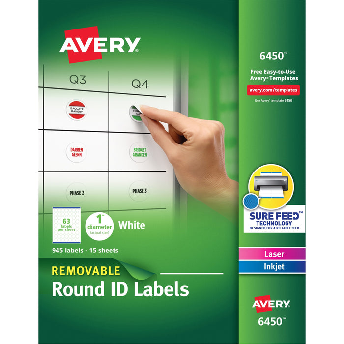 Avery&reg; Multiuse Removable Labels - AVE6450