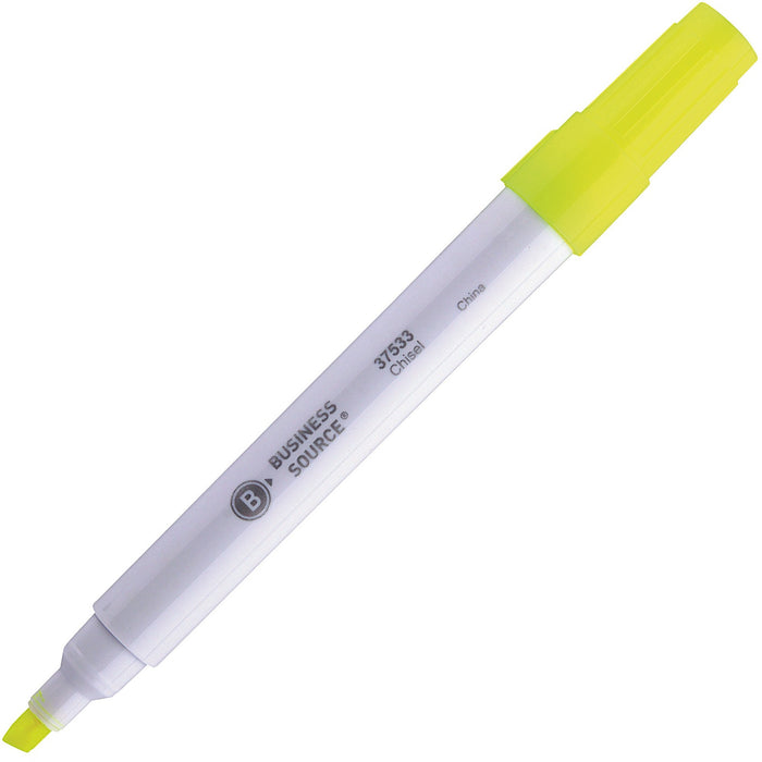 Business Source Chisel Tip Yellow Value Highlighter - BSN37533