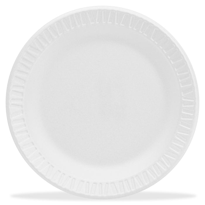 Dart Round Foam Dinnerware Plate - DCC9PWCR