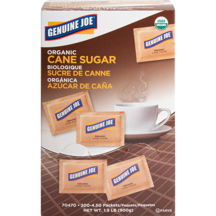 Genuine Joe Turbinado Natural Cane Sugar Packets - GJO70470
