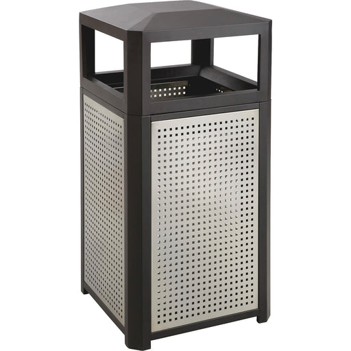 Safco Evos Series Steel Trash Can With Ash Urn - SAF9934BL Safco Products