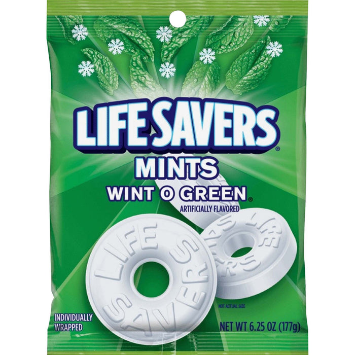 Wrigley Life Savers Mints Wint O Green Hard Candies - MRS08504
