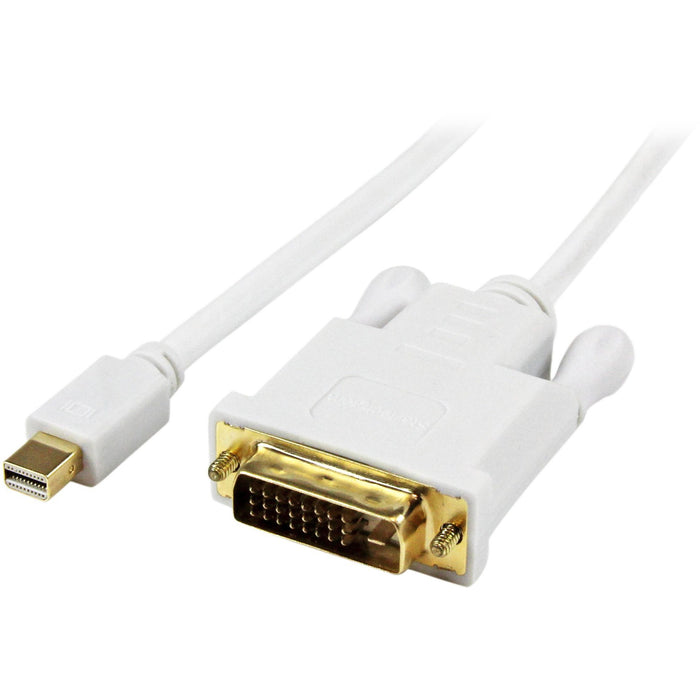 StarTech.com 3 ft Mini DisplayPort to DVI Active Adapter Converter Cable - mDP to DVI 1920x1200 - White - STCMDP2DVIMM3WS