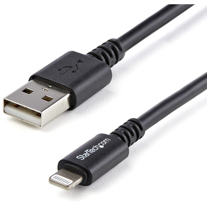 StarTech.com 3m (10ft) Long Black Apple&reg; 8-pin Lightning Connector to USB Cable for iPhone / iPod / iPad - STCUSBLT3MB