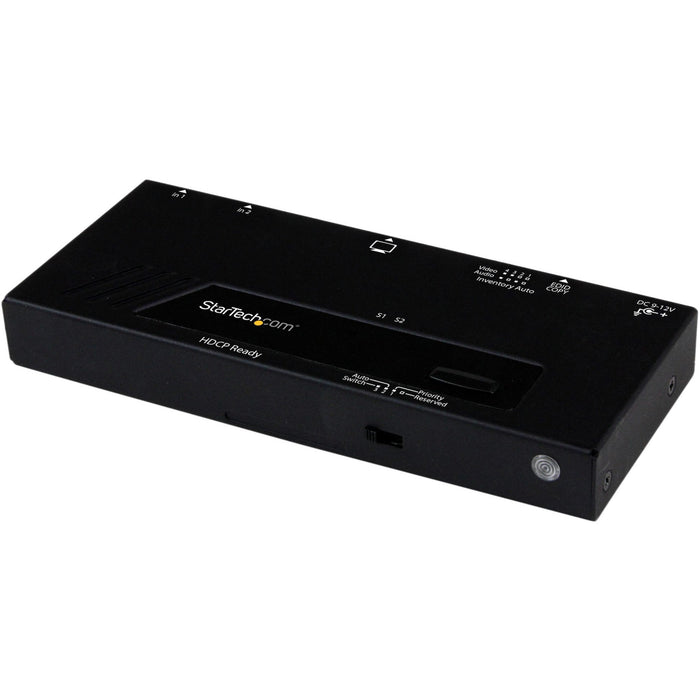 StarTech.com 2 Port HDMI Switch w/ Automatic and Priority Switching - 1080p - STCVS221HDQ