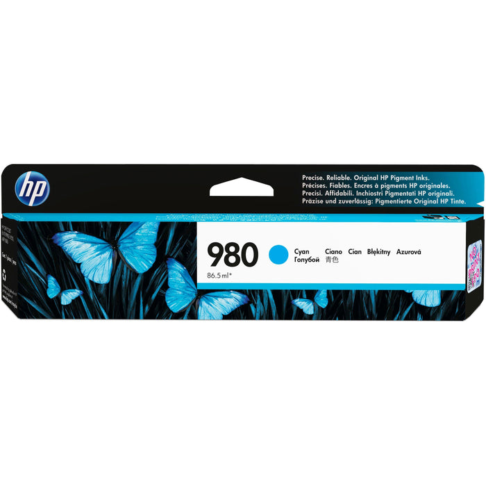 HP 980 (D8J07A) Original Inkjet Ink Cartridge - Single Pack - Cyan - 1 Each - HEWD8J07A