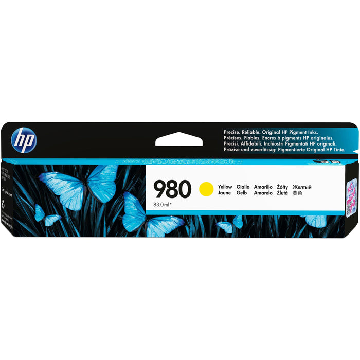 HP 980 (D8J09A) Original Inkjet Ink Cartridge - Single Pack - Yellow - 1 Each - HEWD8J09A