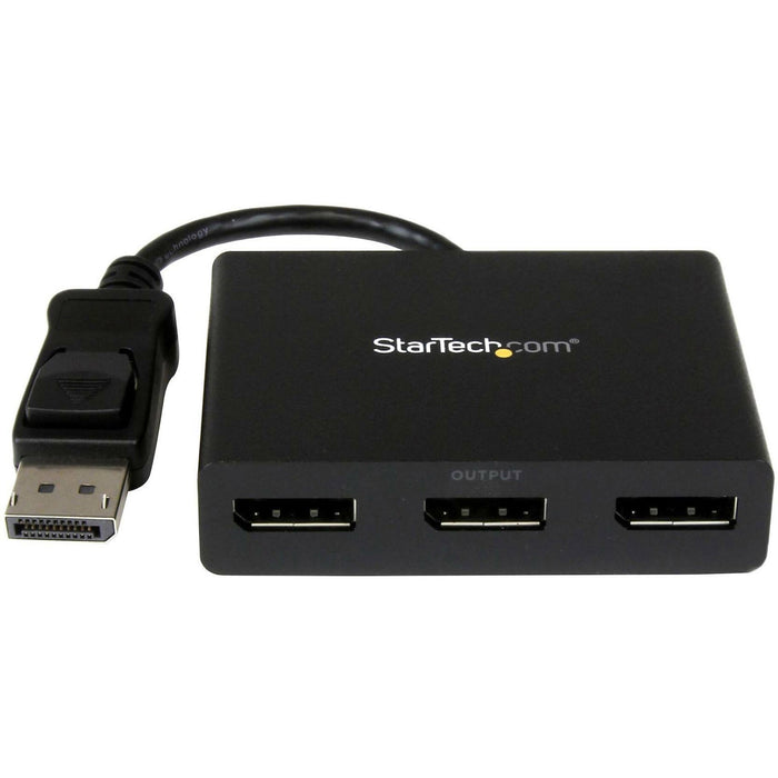 StarTech.com 3-Port Multi Monitor Adapter, DisplayPort 1.2 MST Hub, Dual 4K, 1x 1080p, Video Splitter for Extended Desktop Mode, Windows - STCMSTDP123DP