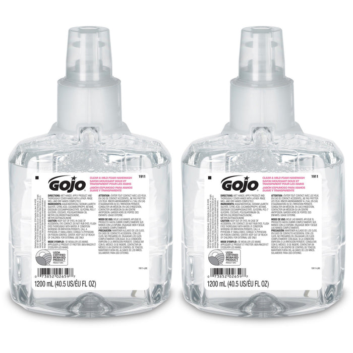 Gojo&reg; LTX-12 Clear Mild Foam Handwash Refill - GOJ191102CT
