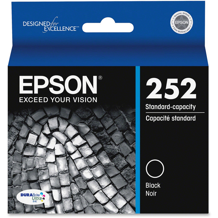 Epson DURABrite Ultra T252120 Original Standard Yield Inkjet Ink Cartridge - Black - 1 Each - EPST252120S