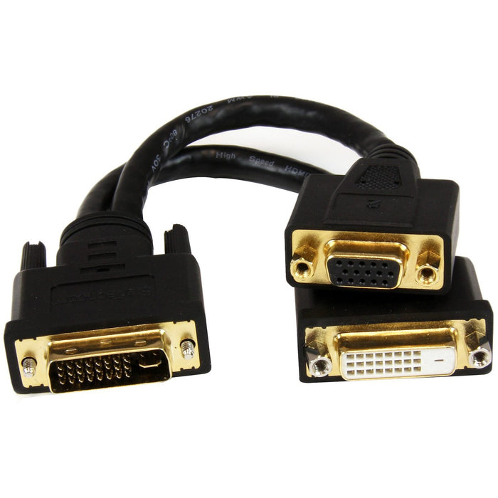 StarTech.com 8in Wyse DVI Splitter Cable - DVI-I to DVI-D and VGA - M/F - STCDVI92030202L