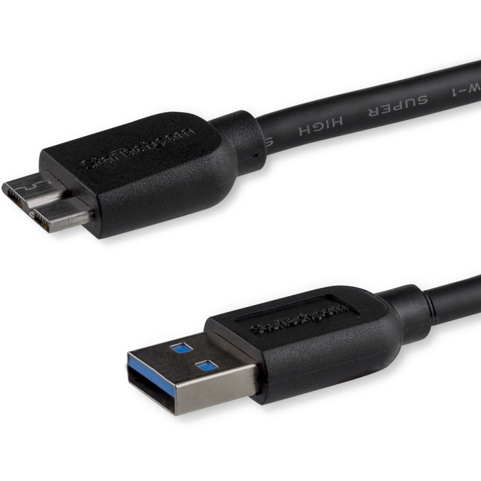 StarTech.com 0.5m (20in) Slim SuperSpeed USB 3.0 A to Micro B Cable - M/M - STCUSB3AUB50CMS