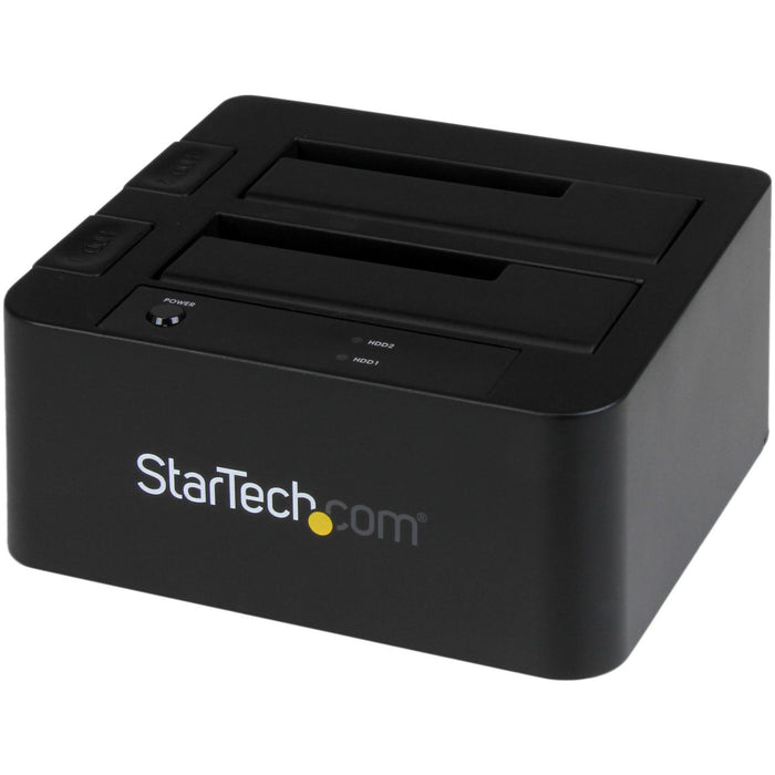 StarTech.com Dual-Bay USB 3.0 / eSATA to SATA Hard Drive Docking Station, 2.5/3.5" SATA III, SSD/HDD Dock, Top-Loading - STCSDOCK2U33EB