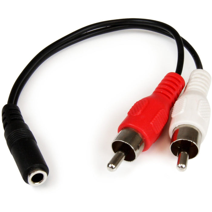 StarTech.com 6in Stereo Audio Cable - 3.5mm Female to 2x RCA Male - STCMUFMRCA