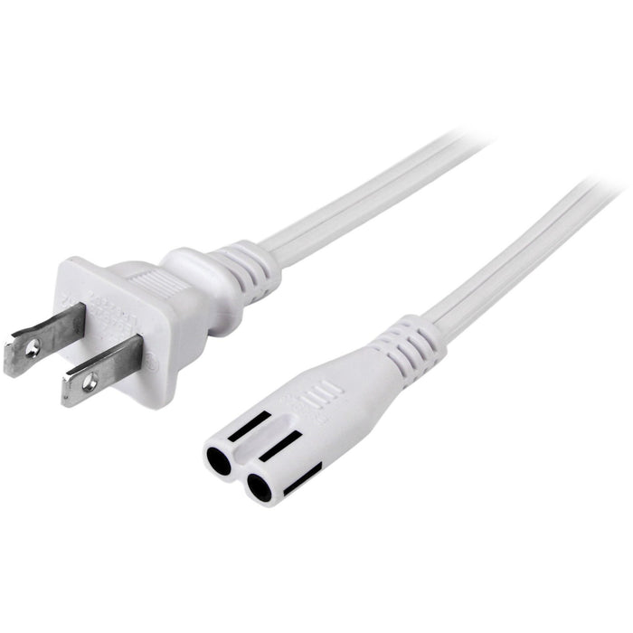 StarTech.com 6 ft White Standard Laptop Power Cord - NEMA 1-15P to C7 - STCPXT101NB6W