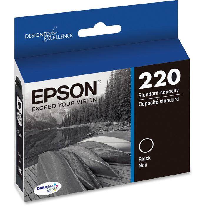 Epson DURABrite Ultra T220120 Original Standard Yield Inkjet Ink Cartridge - Black - 1 Each - EPST220120S