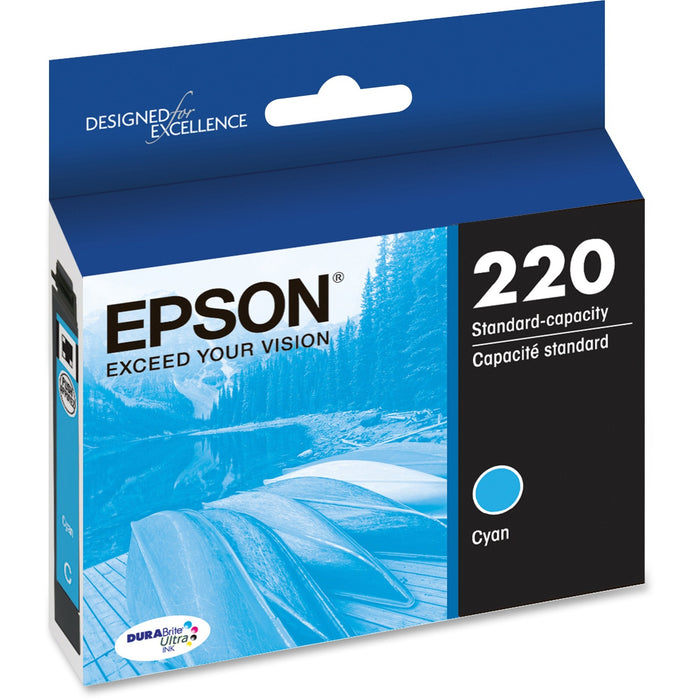 Epson DURABrite Ultra 220 Original Standard Yield Inkjet Ink Cartridge - Cyan - 1 Each - EPST220220S