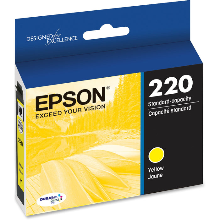 Epson DURABrite Ultra 220 Original Standard Yield Inkjet Ink Cartridge - Yellow - 1 Each - EPST220420S