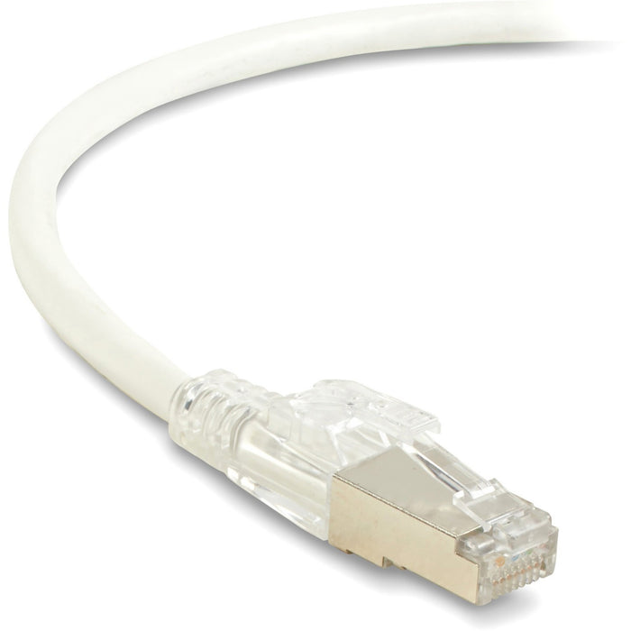 Black Box CAT6A 650-MHz Locking Snagless Patch Cable - BBNC6APC80SWH03