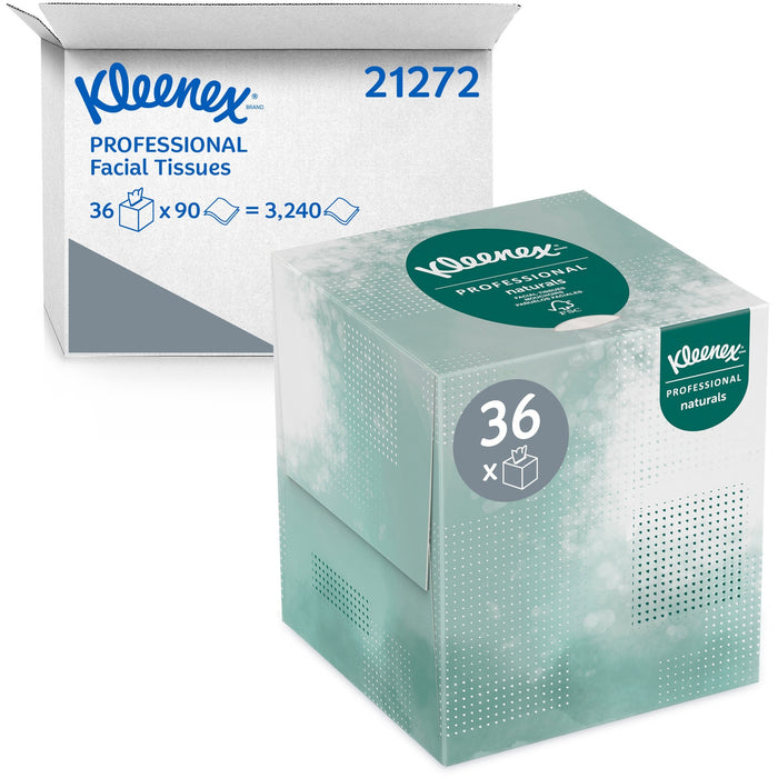 Kleenex Professional Naturals Boutique Facial Tissue Cube for Business - KCC21272CT