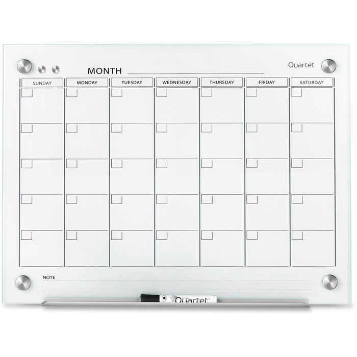 Quartet Infinity Glass Glass Dry-Erase Calendar Board - QRTGC2418F