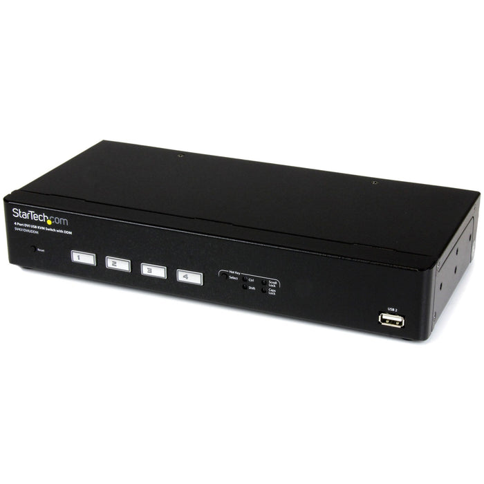 StarTech.com 4 Port USB DVI KVM Switch with DDM Fast Switching Technology and Cables - STCSV431DVIUDDM