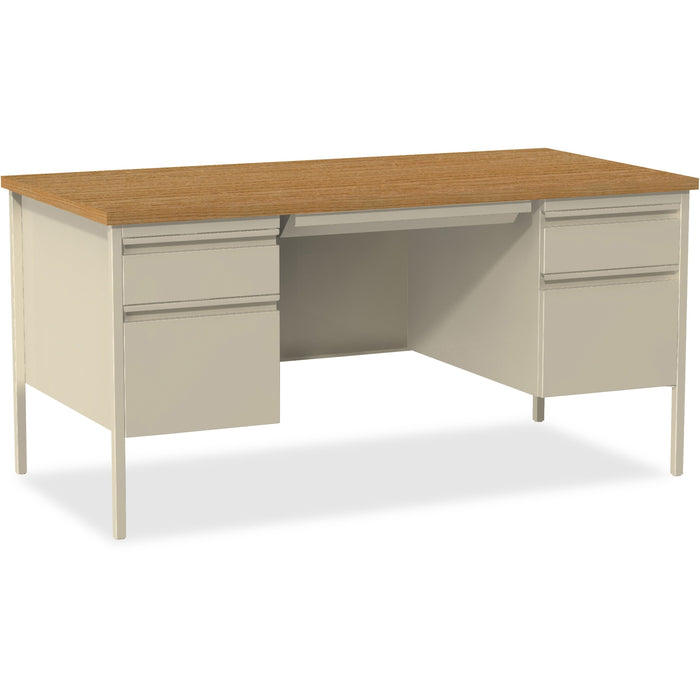 Lorell Fortress Series Double-Pedestal Desk - LLR60926