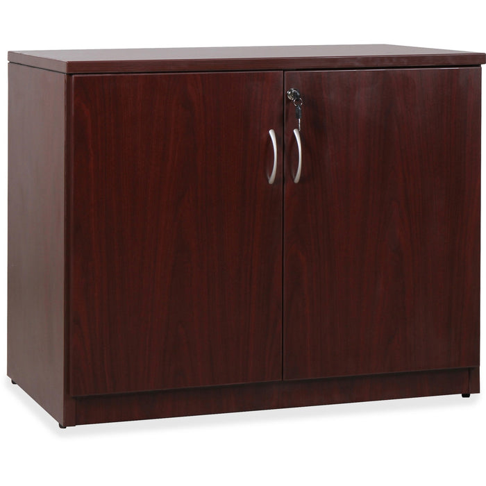 Lorell Essentials Series Mahogany 2-door Storage Cabinet - LLR69612