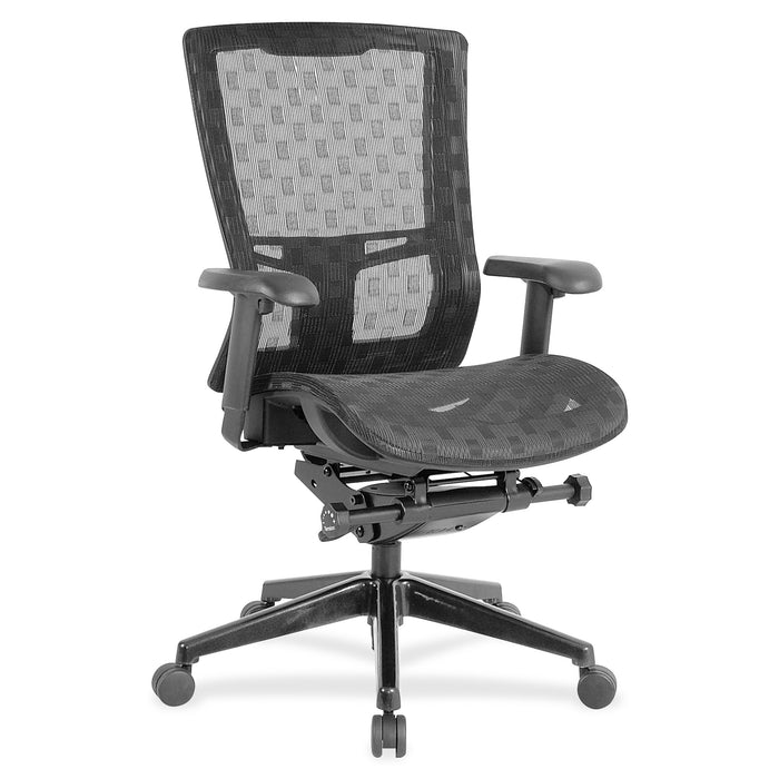 Lorell Checkerboard Design High-Back Mesh Chair - LLR85560
