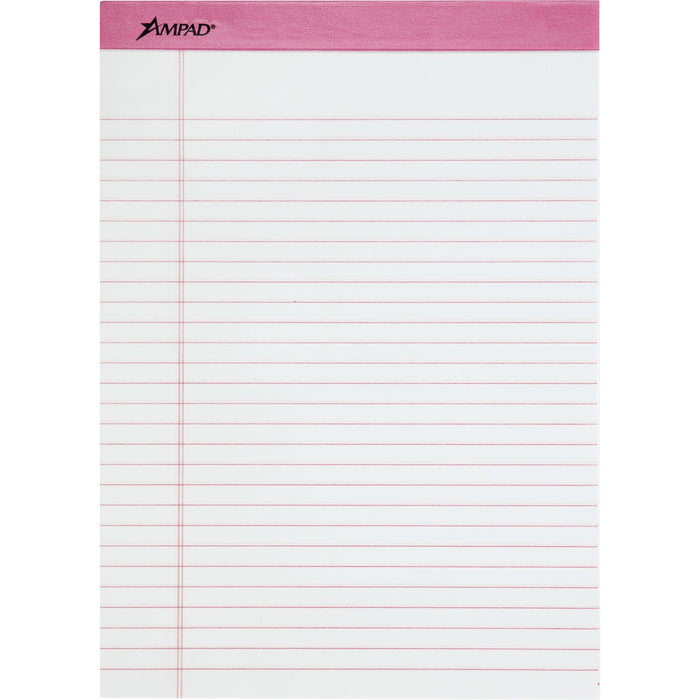TOPS Pink Binding Writing Pads - Letter - TOP20098