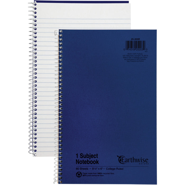Ampad Oxford College Rule Recycled Wirebound Notebook - OXF25203