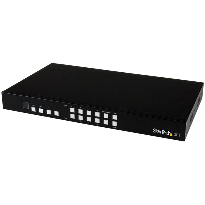 StarTech.com 4x4 HDMI Matrix Switch with Picture-and-Picture Multiviewer or Video Wall - STCVS424HDPIP