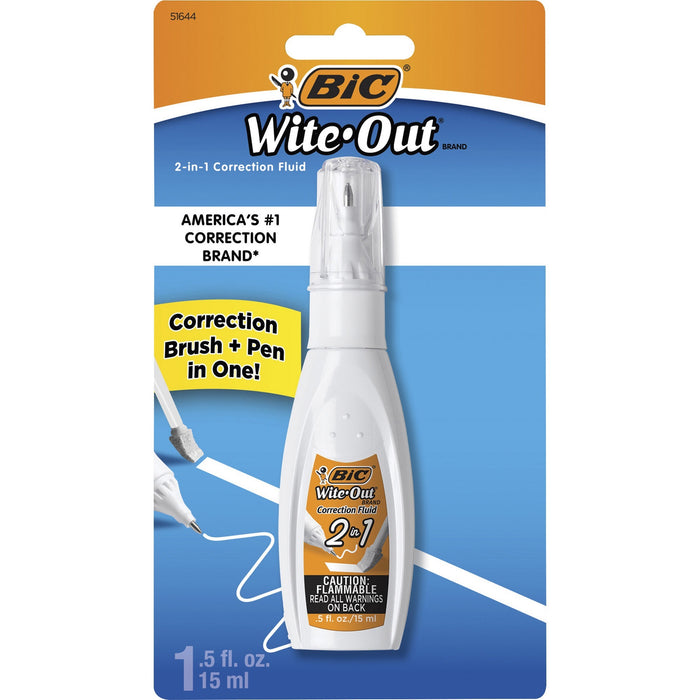 Wite-Out Wite Out 2-in1 Correction Fluid - BICWOPFP11