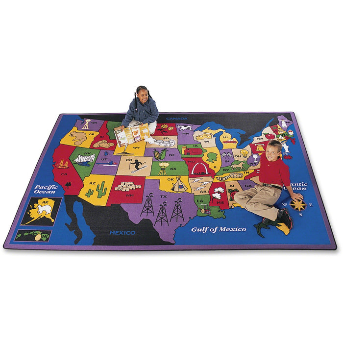 Carpets for Kids Discover America U.S. Map Area Rug - CPT1400