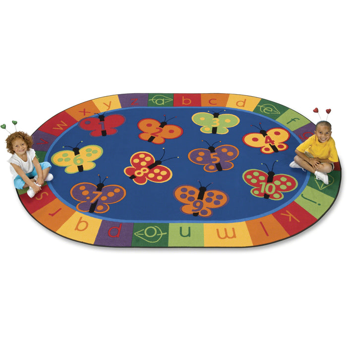 Carpets for Kids 123 ABC Butterfly Fun Oval Rug - CPT3503