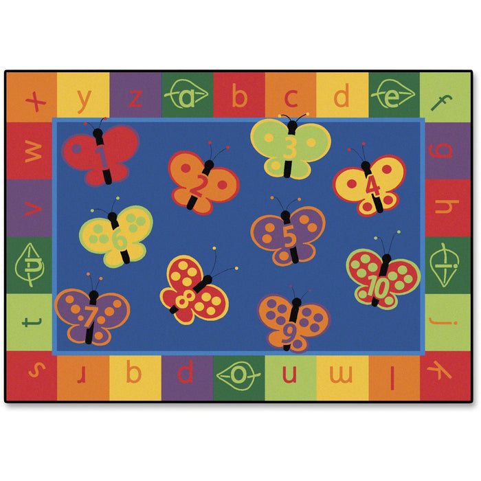 Carpets for Kids 123 ABC Butterfly Fun Rectangle Rug - CPT3513