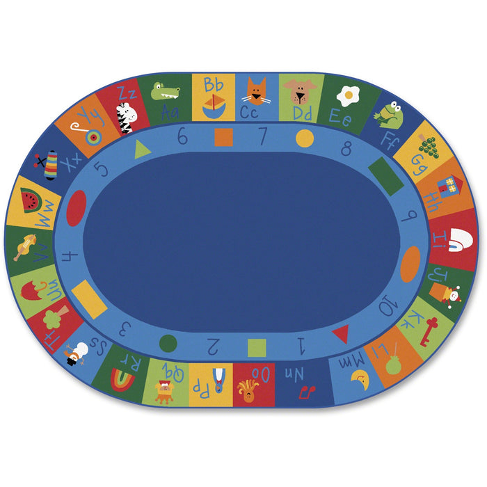 Carpets for Kids Learning Blocks Oval Seating Rug - CPT7006
