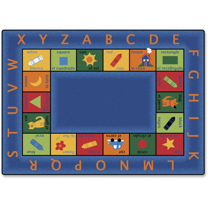Carpets for Kids Bilingual Colorful Rectangle Rug - CPT9500