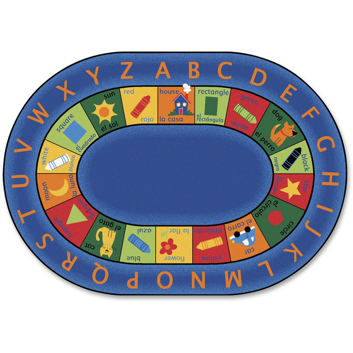 Carpets for Kids Bilingual Early Learning Oval Rug - CPT9506