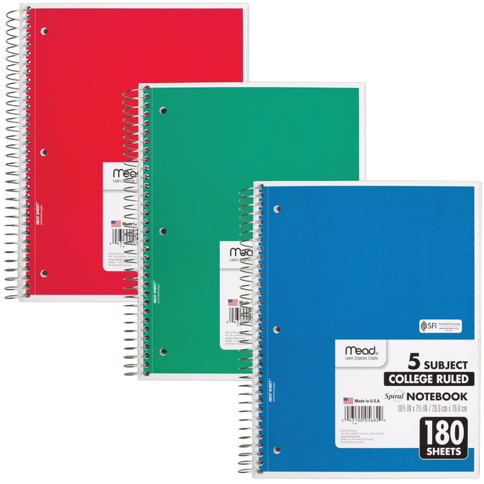 Mead 5-subject Spiral Notebook - MEA05682