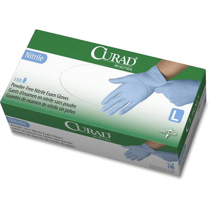 Curad Powder-free Nitrile Disposable Exam Gloves - MIICUR9316